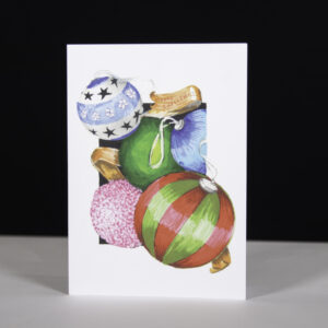Christmas Card - Christmas Baubles (Pack of 4)